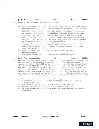 Financial Management: Theory And Practice, 2nd Edition Test Bank - Page 12 preview image