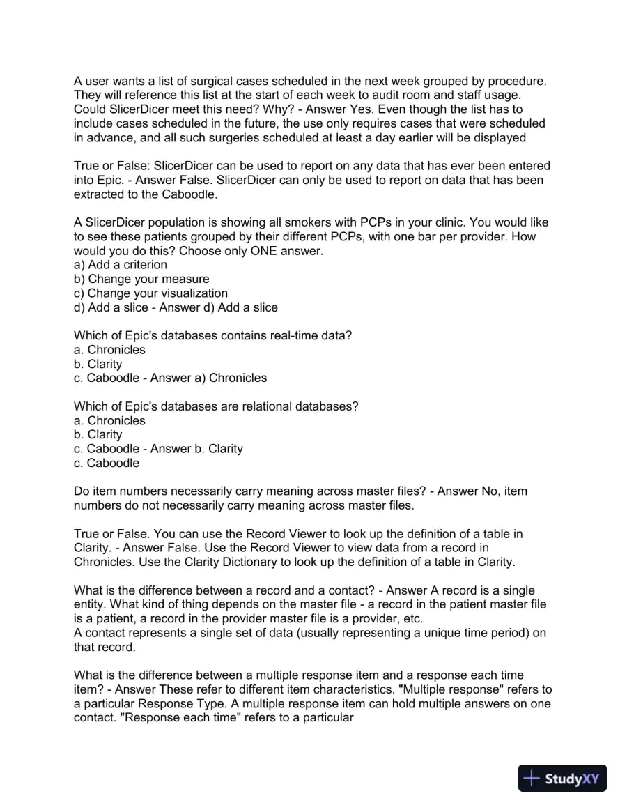 COG170 Cogito Epic Training Fundamentals Practice Exam with Answers (220 Solved Questions), page 5
