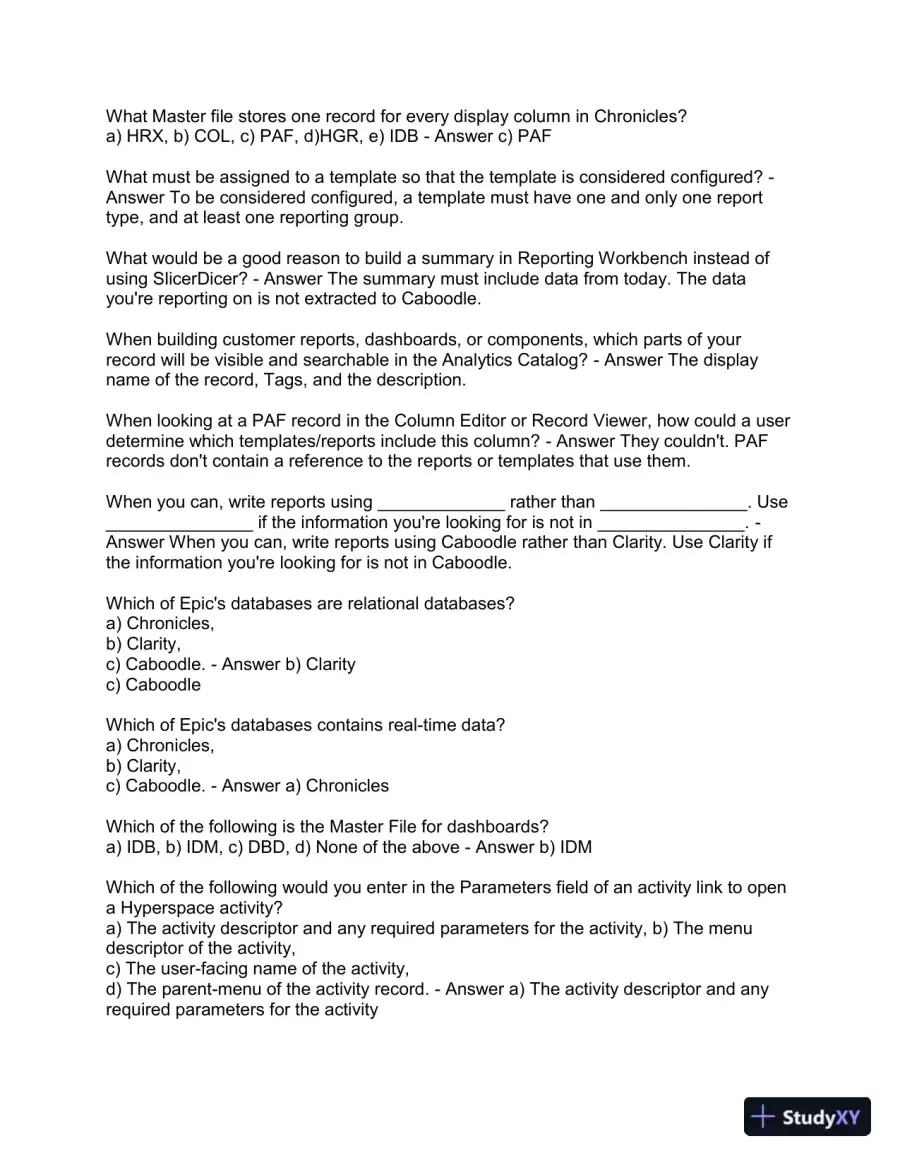 COG170 Cogito Epic Training Fundamentals Practice Exam with Answers (220 Solved Questions), page 8