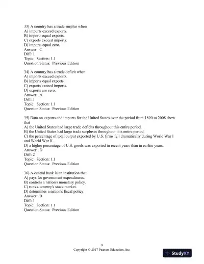 Macroeconomics 9th Edition Test Bank - Page 10 preview image