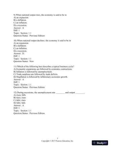 Macroeconomics 9th Edition Test Bank - Page 4 preview image