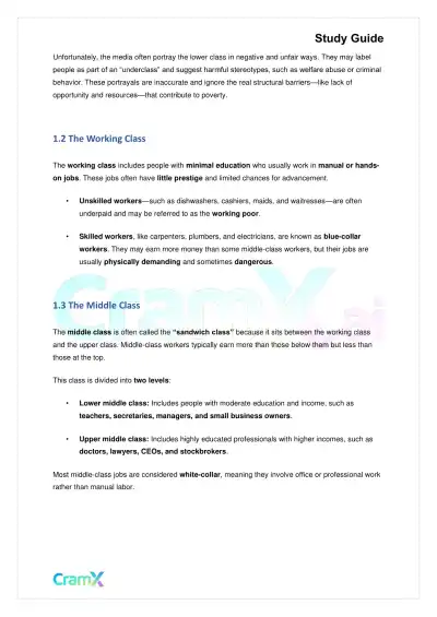 Sociology - Social and Global Stratification - Page 2 preview image