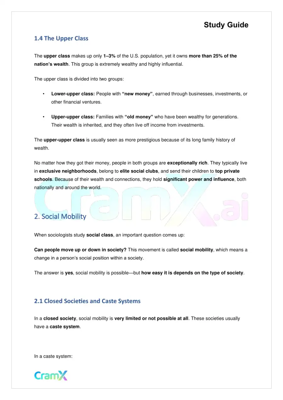 Sociology - Social and Global Stratification, page 3
