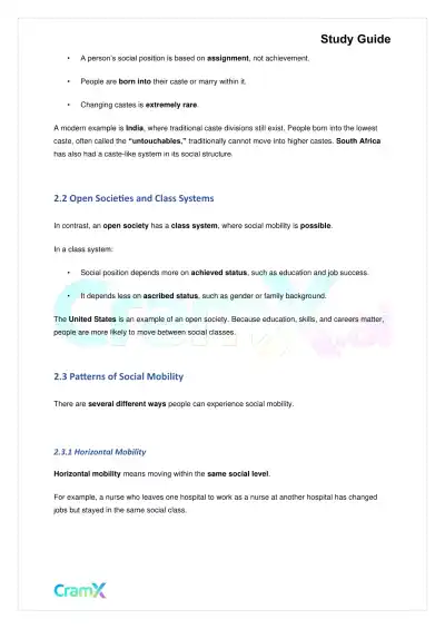 Sociology - Social and Global Stratification - Page 4 preview image
