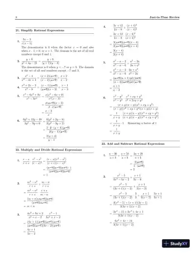 Solution Manual for Precalculus: Graphs and Models, A Right Triangle Approach, 6th Edition - Page 11 preview image