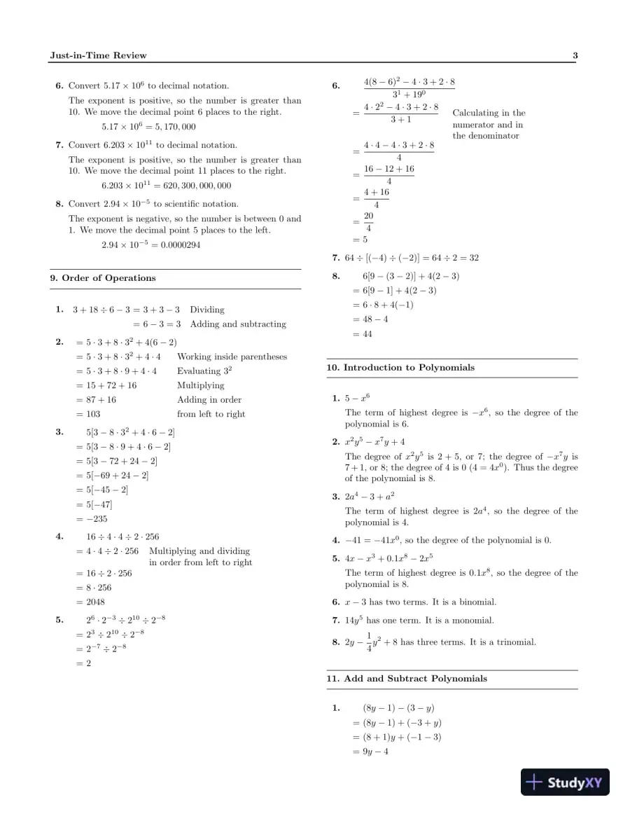 Solution Manual for Precalculus: Graphs and Models, A Right Triangle Approach, 6th Edition, page 6