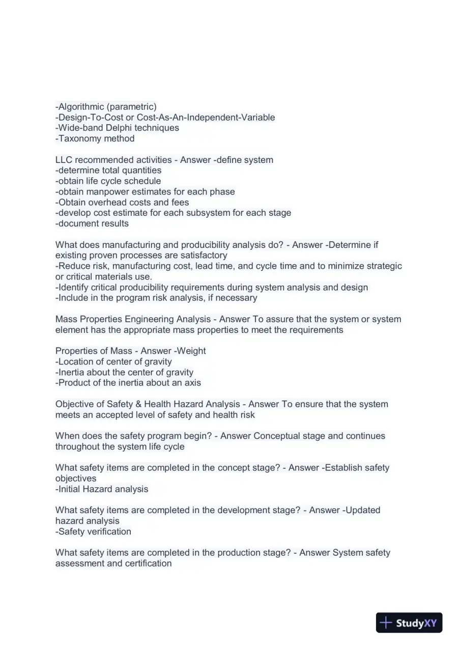 INCOSE Management CSEP Test With Answers (303 Solved Questions), page 5