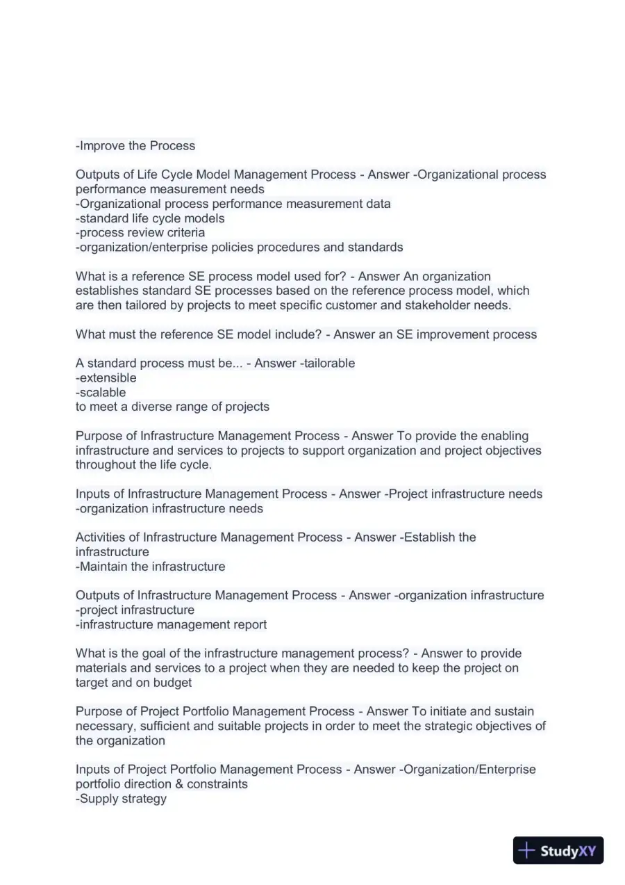 INCOSE Management CSEP Test With Answers (303 Solved Questions), page 9