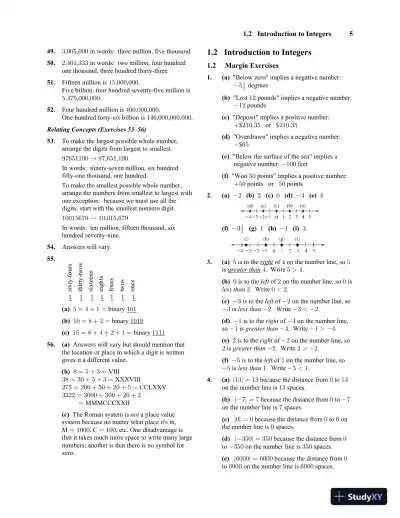 Solution Manual for Prealgebra, 6th Edition - Page 11 preview image
