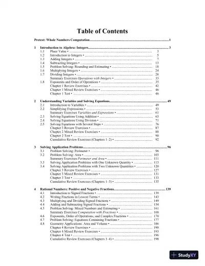 Solution Manual for Prealgebra, 6th Edition - Page 3 preview image