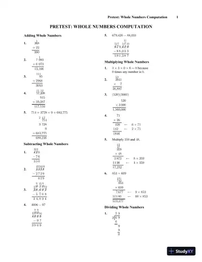 Solution Manual for Prealgebra, 6th Edition - Page 7 preview image