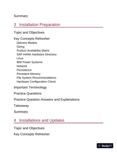 SAP HANA 2.0 Certification Guide: Technology Associate Exam (2021) - Page 13 preview image