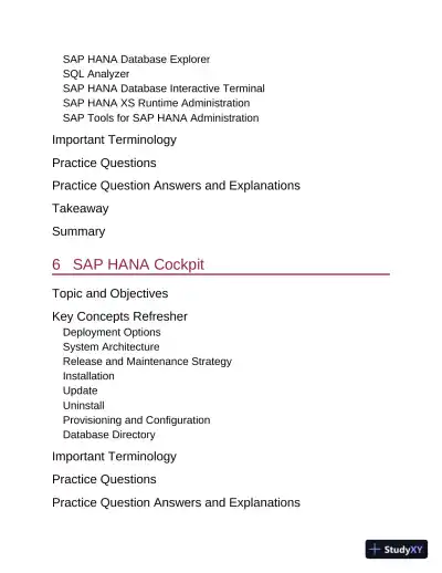 SAP HANA 2.0 Certification Guide: Technology Associate Exam (2021) - Page 15 preview image