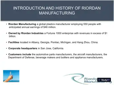 RIORDAN MANUFACTURING Business Systems - Team B BSA 502 - Page 4 preview image