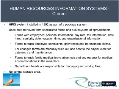 RIORDAN MANUFACTURING Business Systems - Team B BSA 502 - Page 5 preview image
