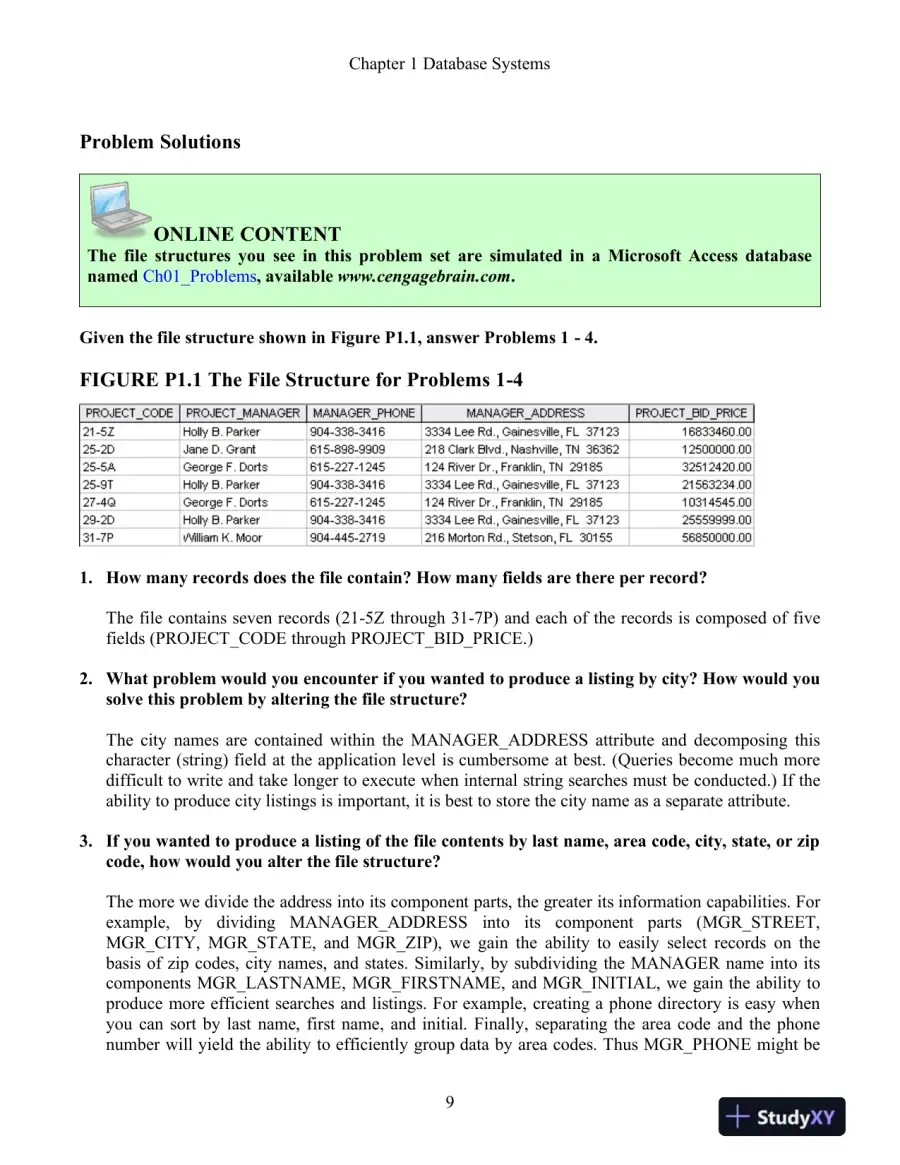 Solution Manual For Database Systems: Design, Implementation, and Management, 13th Edition, page 10