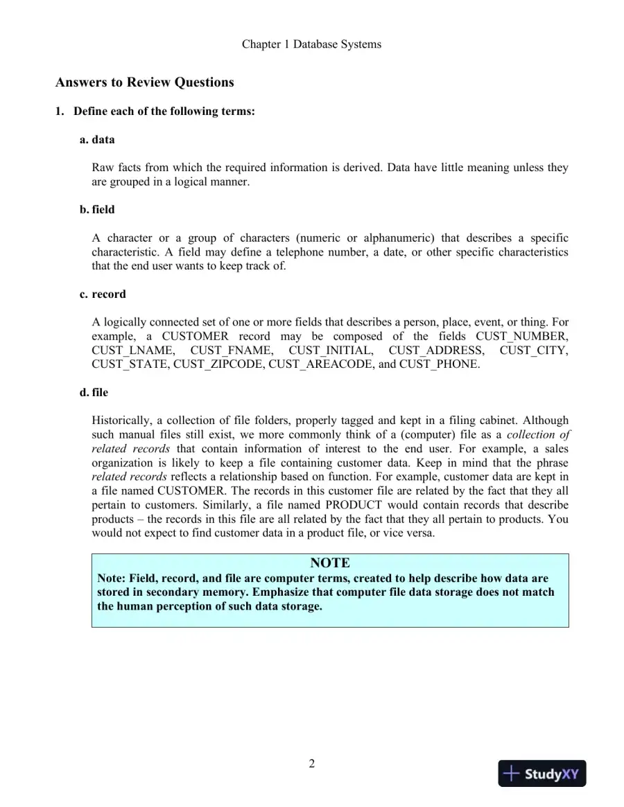 Solution Manual For Database Systems: Design, Implementation, and Management, 13th Edition, page 3