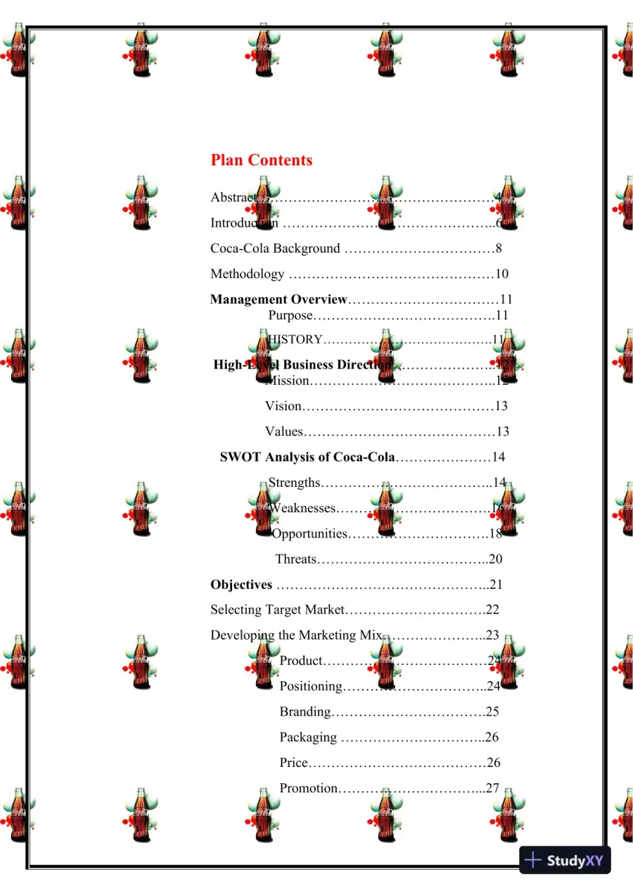 ITGD4105.101 : Information Technology Planning and Management plan about Coca-Cola Company, page 4