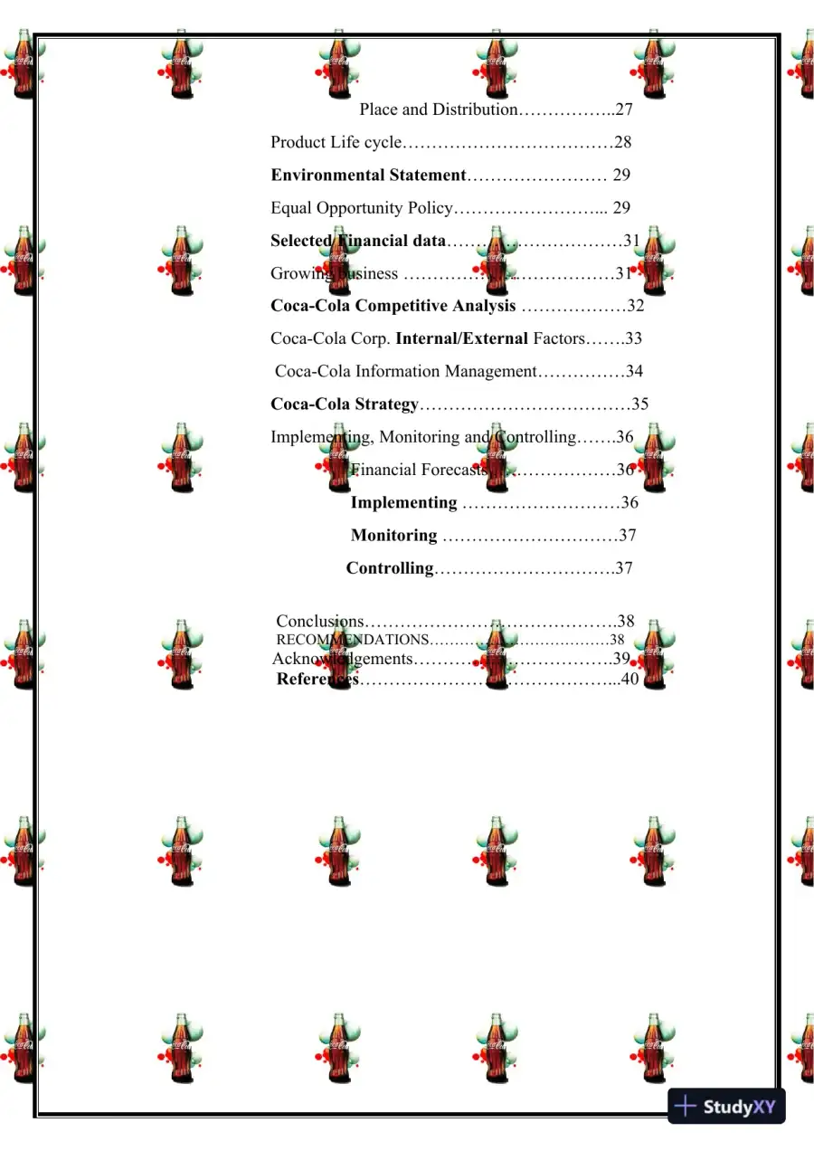 ITGD4105.101 : Information Technology Planning and Management plan about Coca-Cola Company, page 5