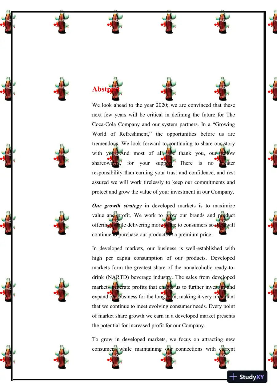 ITGD4105.101 : Information Technology Planning and Management plan about Coca-Cola Company, page 6