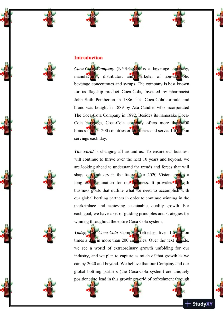 ITGD4105.101 : Information Technology Planning and Management plan about Coca-Cola Company, page 8