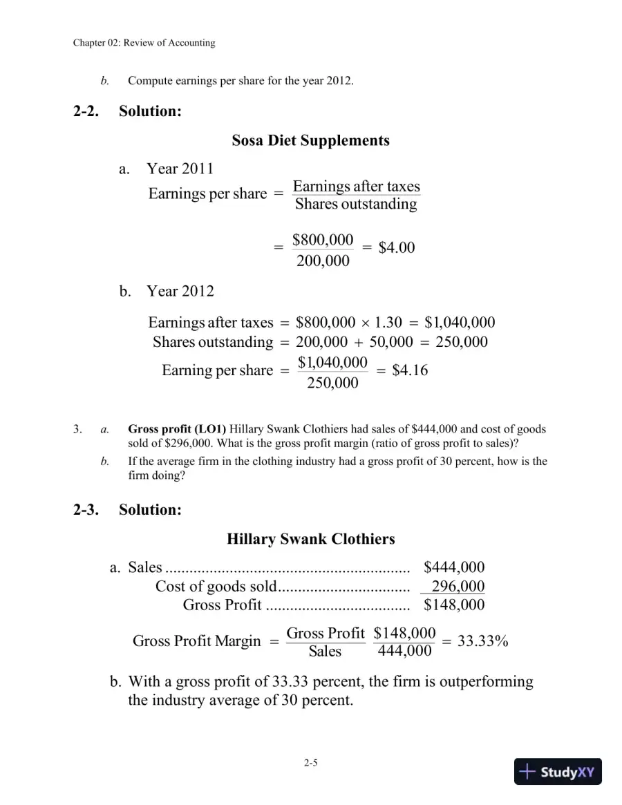 Corporate Finance Foundations Global Edition Solution Manual, page 10