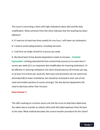 HESI Fundamentals Practice Exam With Answers (73 Solved Questions) - Page 10 preview image