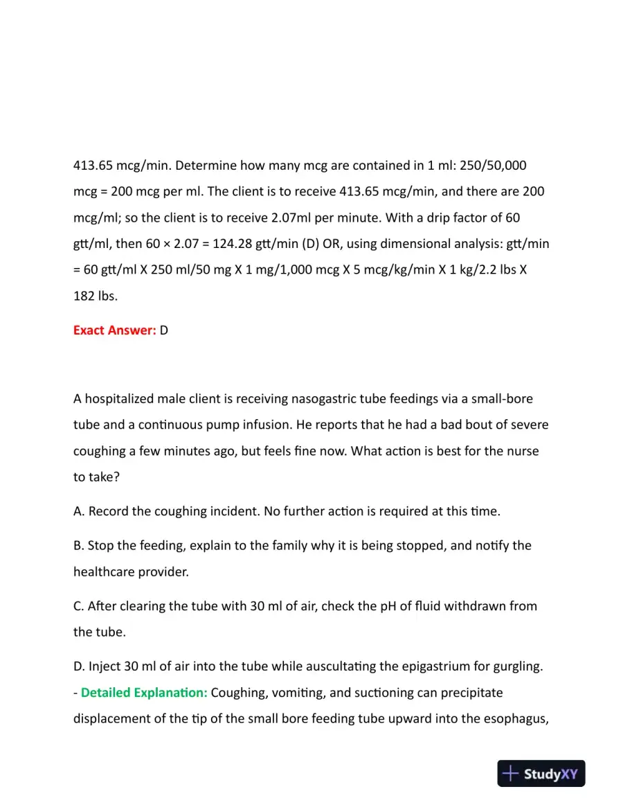 HESI Fundamentals Practice Exam With Answers (73 Solved Questions), page 14