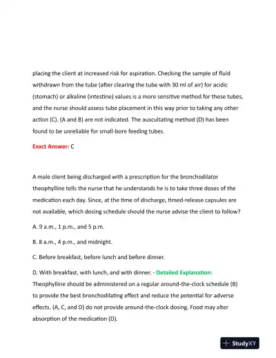 HESI Fundamentals Practice Exam With Answers (73 Solved Questions) - Page 15 preview image