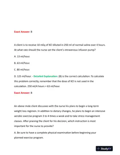 HESI Fundamentals Practice Exam With Answers (73 Solved Questions) - Page 16 preview image