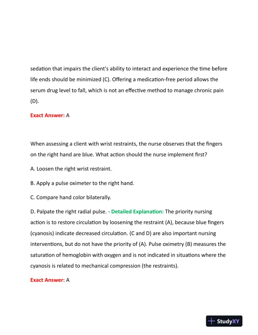 HESI Fundamentals Practice Exam With Answers (73 Solved Questions), page 4