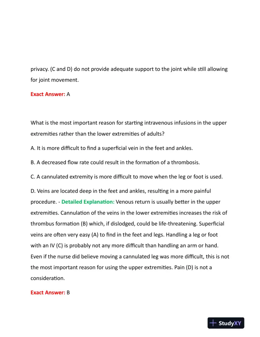HESI Fundamentals Practice Exam With Answers (73 Solved Questions), page 7