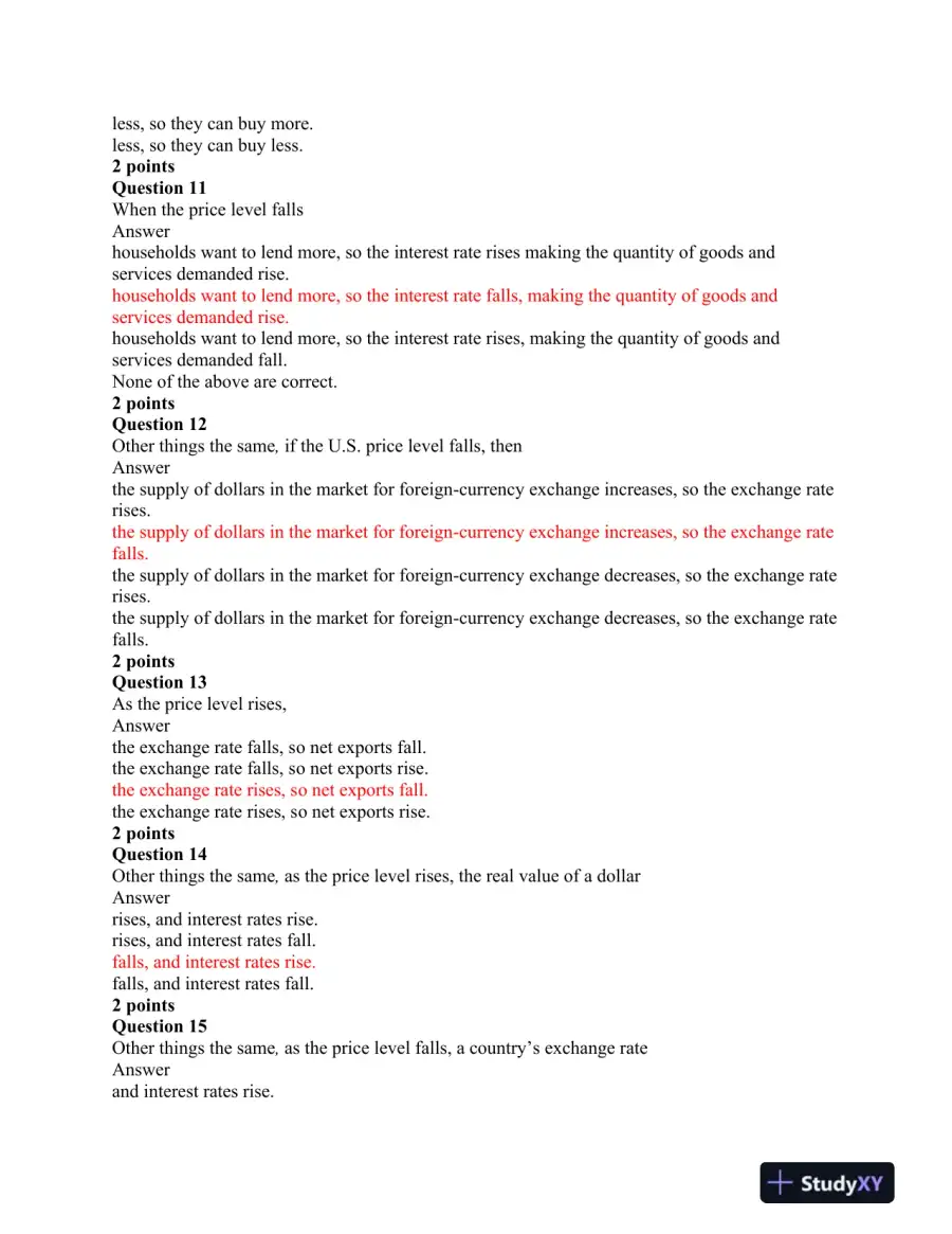 ECON 101: Final Exam � Key Concepts in Macroeconomics, page 4