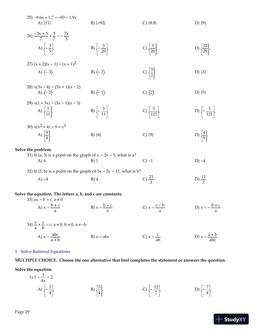 Test Bank for Algebra and Trigonometry Enhanced with Graphing Utilities , 7th Edition, page 30