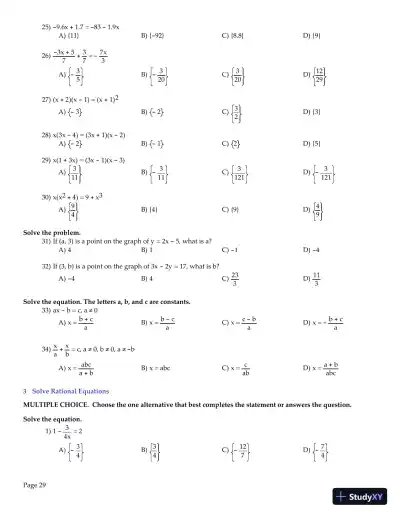 Test Bank for Algebra and Trigonometry Enhanced with Graphing Utilities , 7th Edition - Page 30 preview image