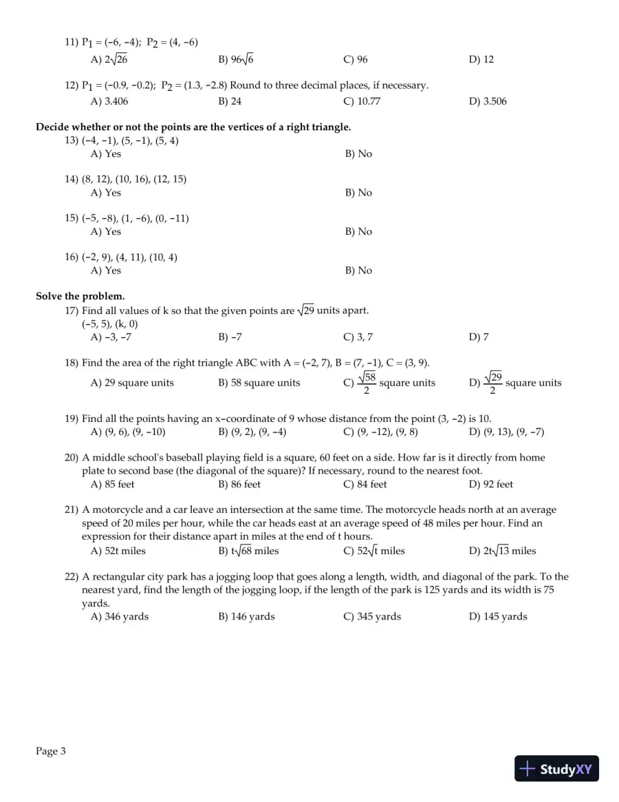 Test Bank for Algebra and Trigonometry Enhanced with Graphing Utilities , 7th Edition, page 4