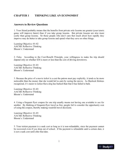 Solution Manual for Principles of Macroeconomics, 6th Edition - Page 1 preview image