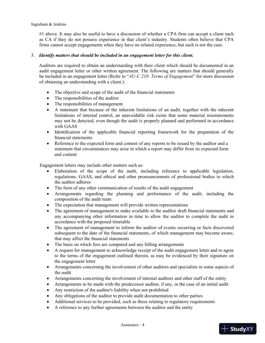 Solution Manual for Assurance Practice Set for Comprehensive Assurance & Systems Tool (CAST), 4th Edition, page 6