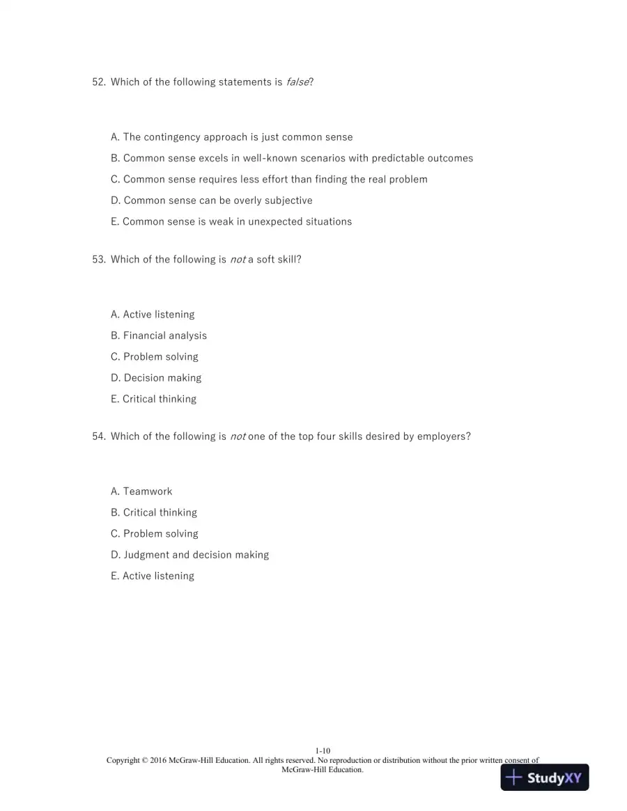 Organizational Behavior: A Practical, Problem-Solving Approach 1st Edition Test Bank, page 11