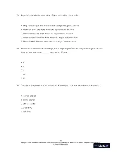 Organizational Behavior: A Practical, Problem-Solving Approach 1st Edition Test Bank - Page 13 preview image