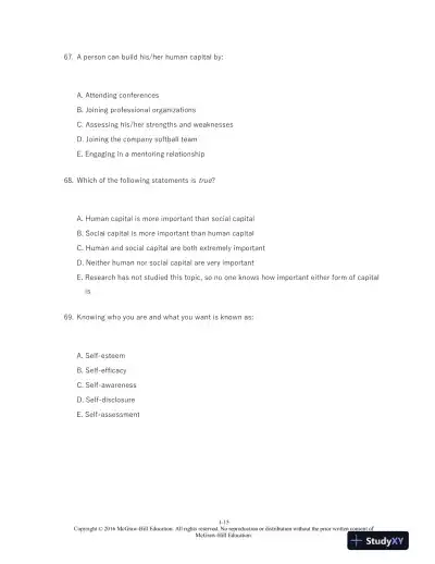 Organizational Behavior: A Practical, Problem-Solving Approach 1st Edition Test Bank - Page 16 preview image