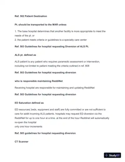 2024-2025 LA County Protocols Practice Exam with Answers (113 Solved Questions) - Page 4 preview image