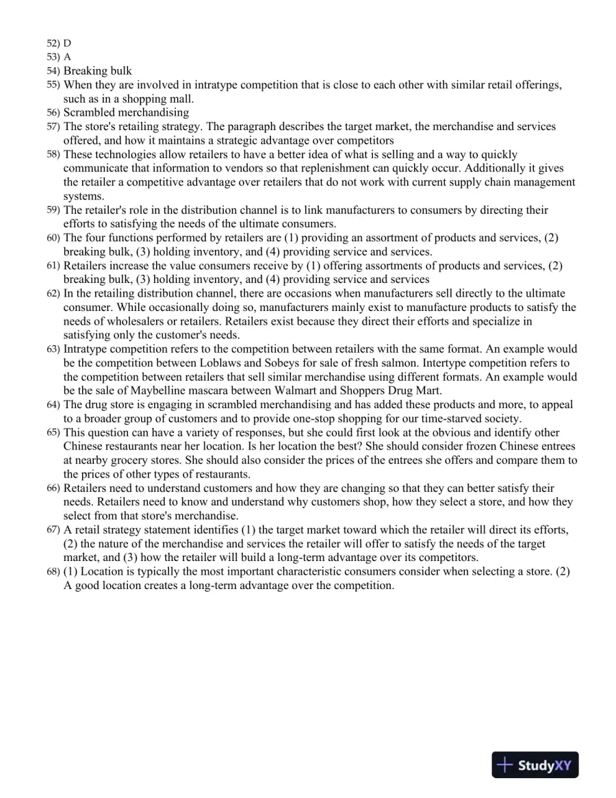 Retailing Management Fifth Canadian Edition Test Bank, page 13