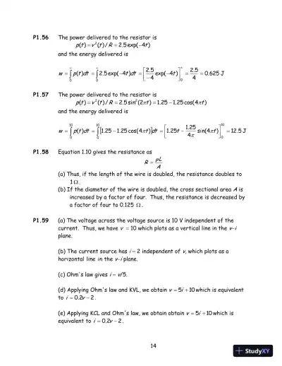 Solution Manual for Electrical Engineering: Principles and Applications, 7th Edition - Page 15 preview image