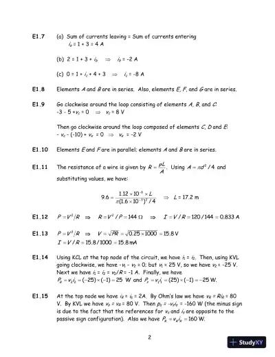 Solution Manual for Electrical Engineering: Principles and Applications, 7th Edition - Page 3 preview image