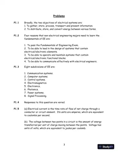 Solution Manual for Electrical Engineering: Principles and Applications, 7th Edition - Page 4 preview image
