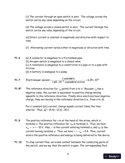 Solution Manual for Electrical Engineering: Principles and Applications, 7th Edition - Page 5 preview image