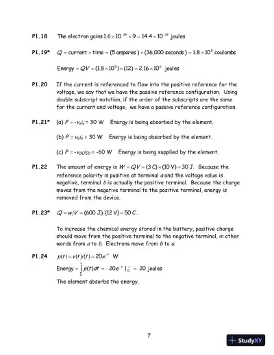 Solution Manual for Electrical Engineering: Principles and Applications, 7th Edition - Page 8 preview image