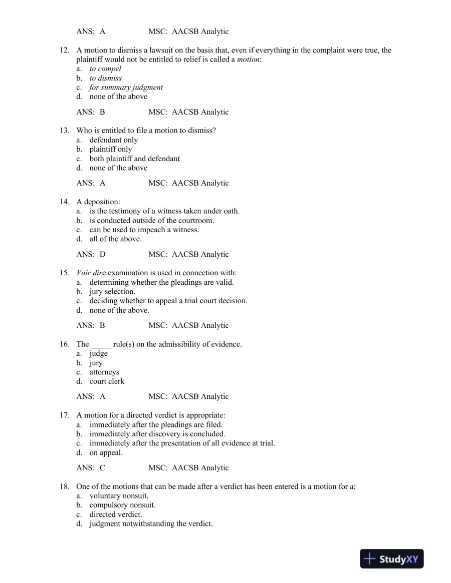 Business Law: Principles for Today's Commerical Environment: Principles Volume 3rd Edition Test Bank, page 13