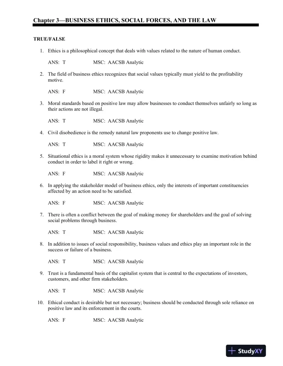 Business Law: Principles for Today's Commerical Environment: Principles Volume 3rd Edition Test Bank, page 16